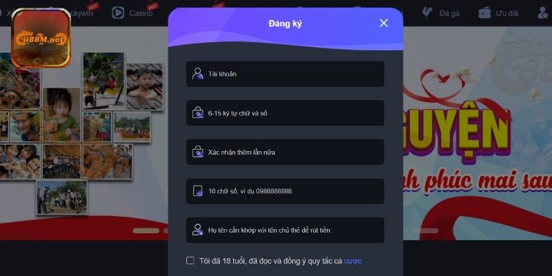 Người chơi dễ dàng đăng ký và xác minh tài khoản tại 88M